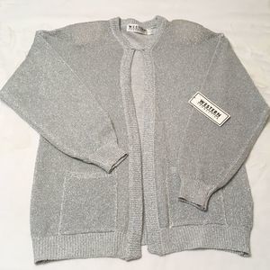 Western Connection Silver Lame Sweater Jacket